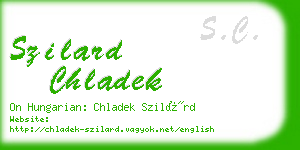 szilard chladek business card